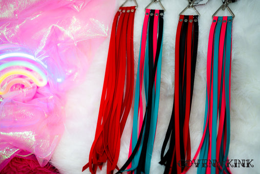 Pom Pom Vegan Leather Finger Flogger