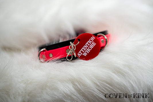 Attention Whore Collar Tag