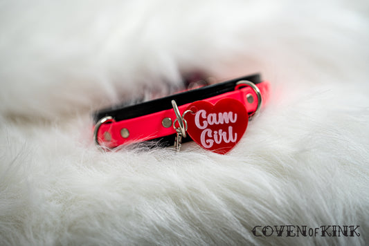 Cam Girl Collar Tag