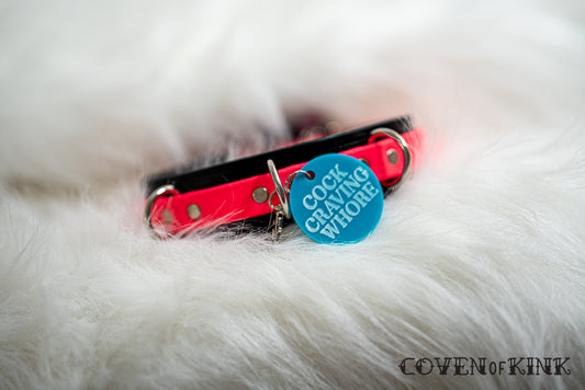 Cock Craving Whore Collar Tag