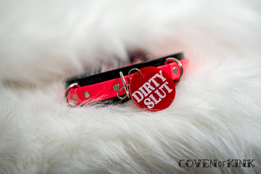 Dirty Slut Collar Tag