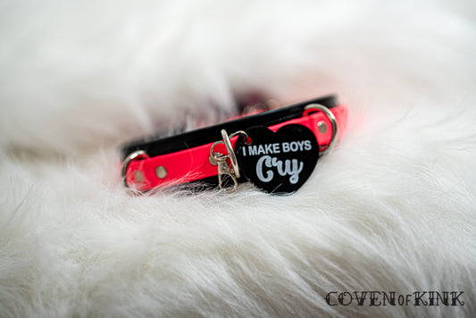 I Make Boys Cry Collar Tag