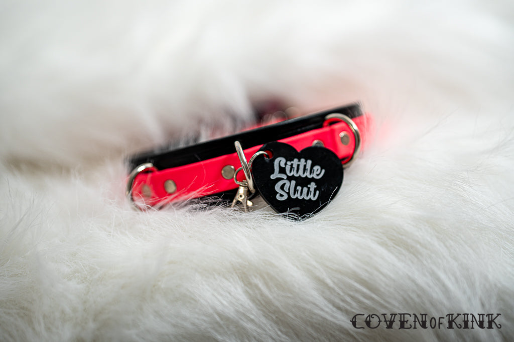 'Little Slut' Collar Tag