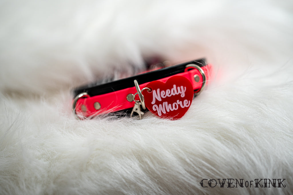 Needy Whore Collar Tag