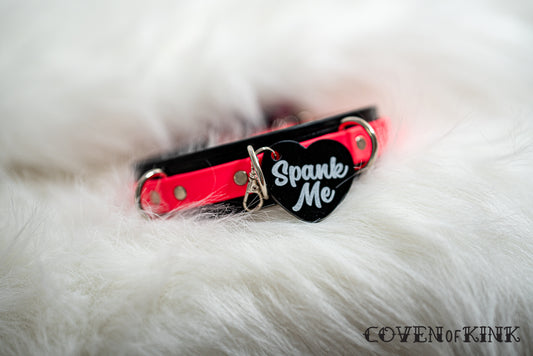 Spank Me Collar Tag