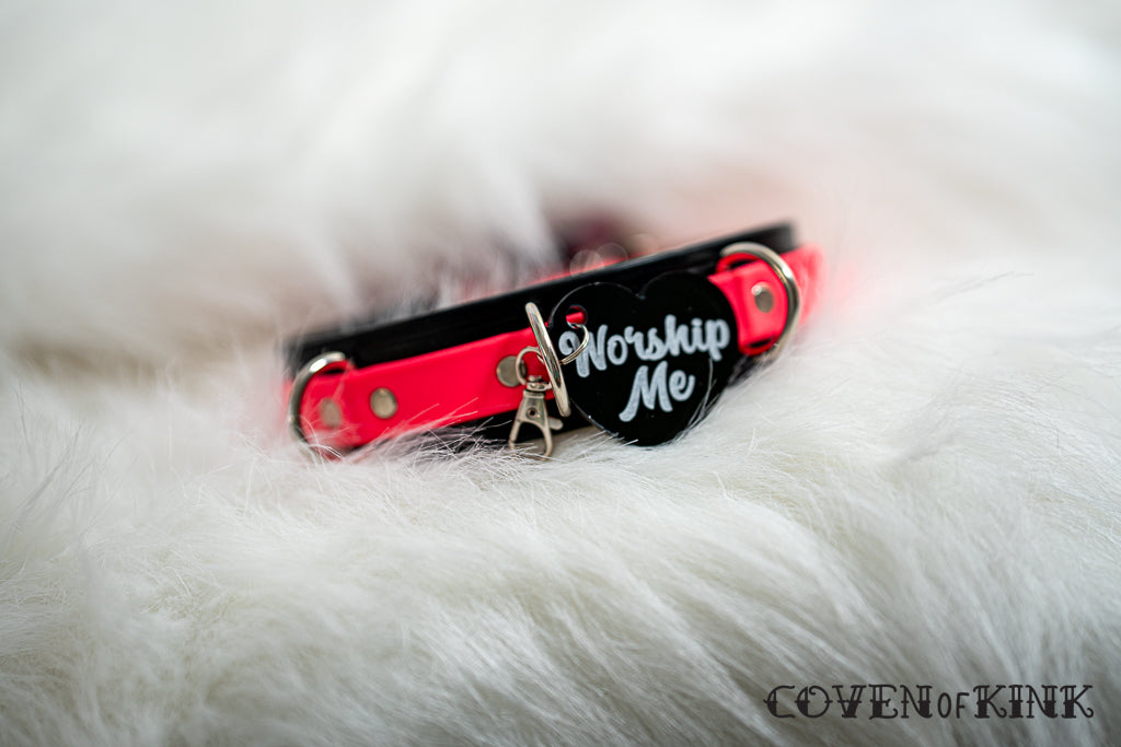 Worship Me Collar Tag