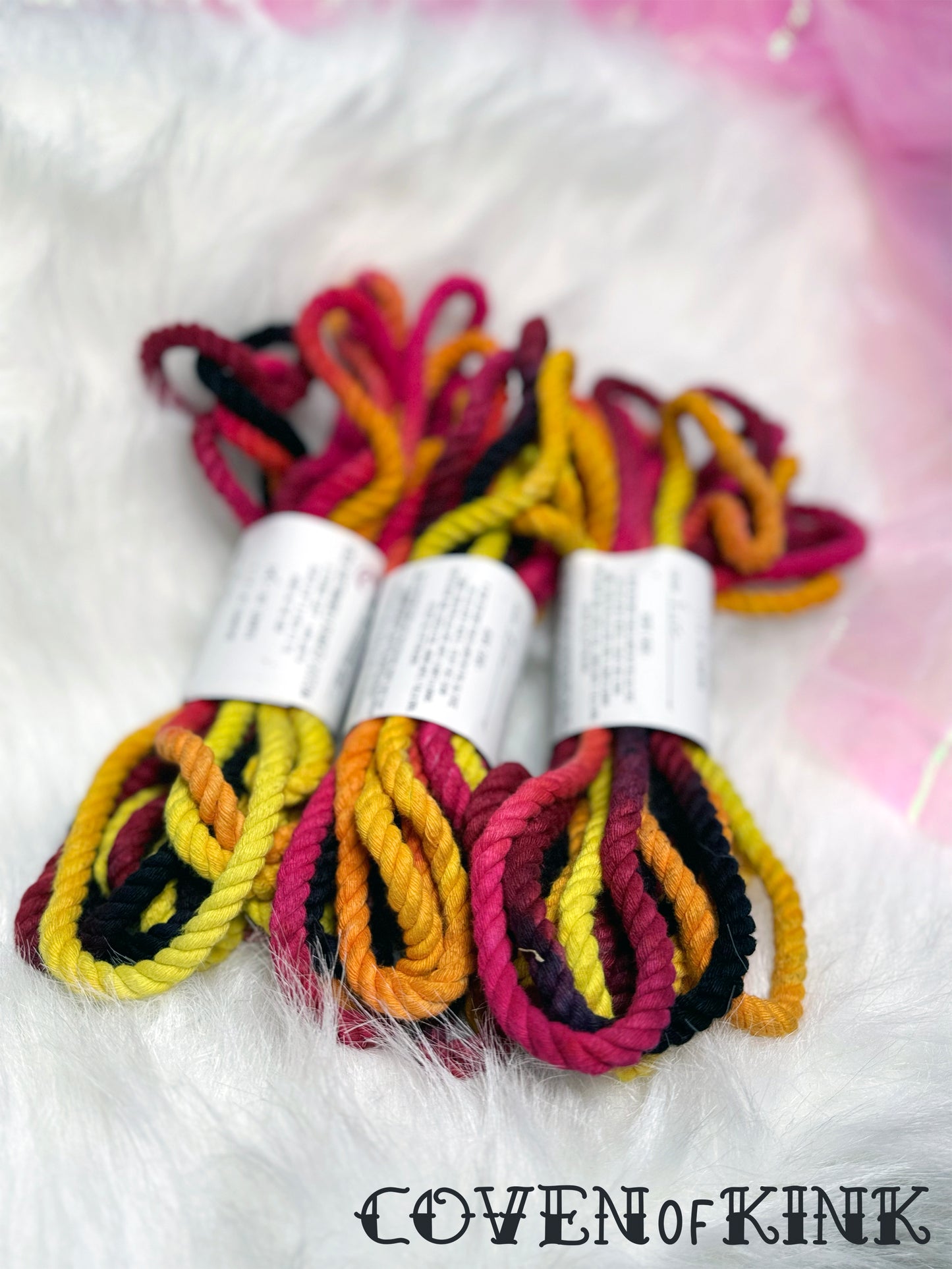 Fire Hand Dyed Sustainably Sourced Cotton Bondage Rope