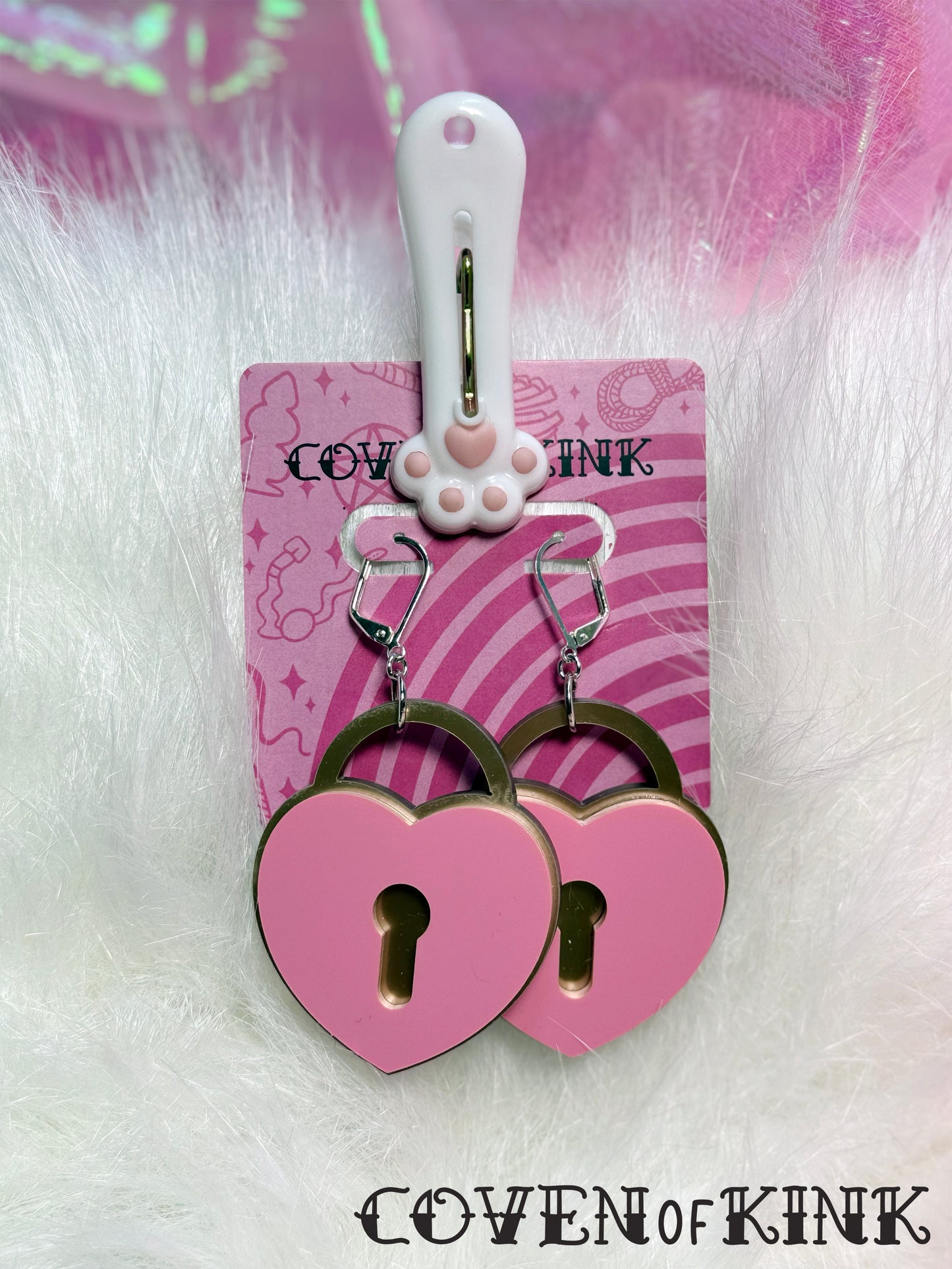 Heart Padlock Earrings