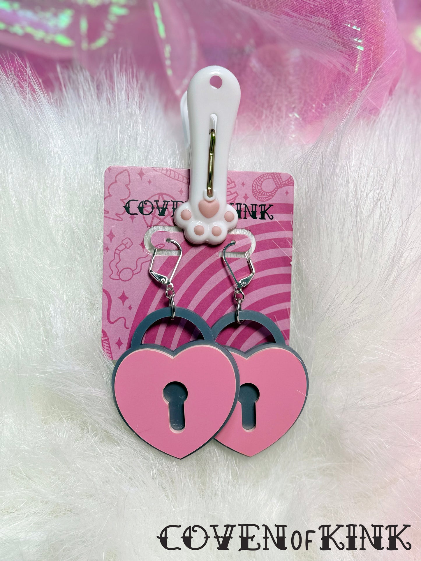 Heart Padlock Earrings