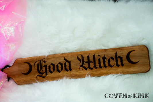 Good Witch Bad Witch Wooden Paddle