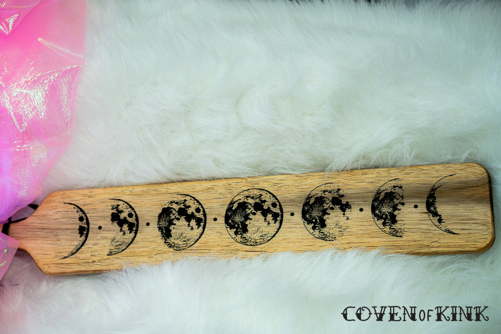 Moon Phase Wooden Paddle